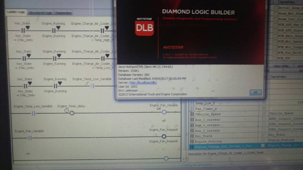 International Diamond Logic Builder (DLB) 2019 Diagnosesoftware - Level3 - Alle Parameter & Optionen aktiviert