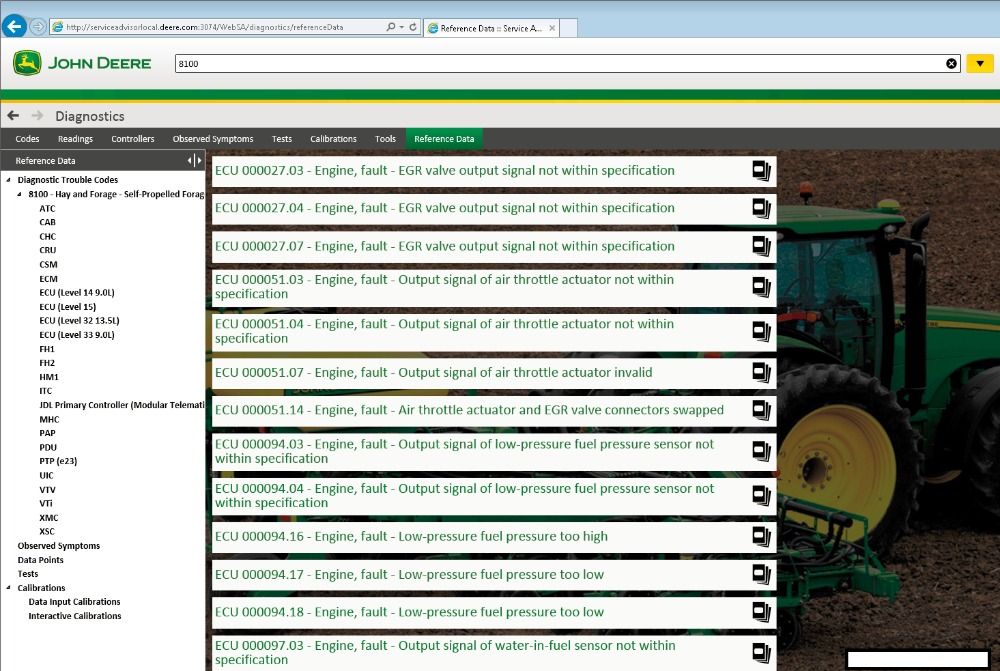 John Deer Service Advisor 5.3.210 Offline CF & AG en Turf Alle database tot 2023 - Alle modellen Alle Series Service Info Handleidingen en diagnostiek