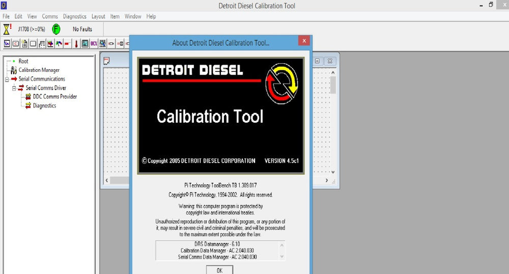 Outil d'étalonnage diesel de Detroit (DDCT) V4.5 English Inclure les étalonnages et les métafiles