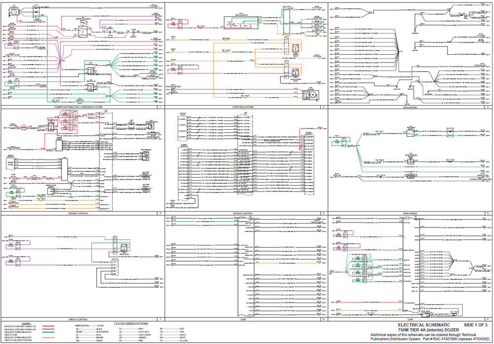 Case 750M Tier 4A (Interim) Dozer Complete Wiring Diagram Electrical System Schematics