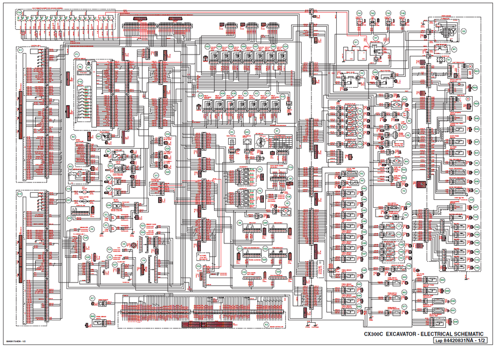Case CX300C Excavator Complete Wiring Diagram Electrical System Schematics