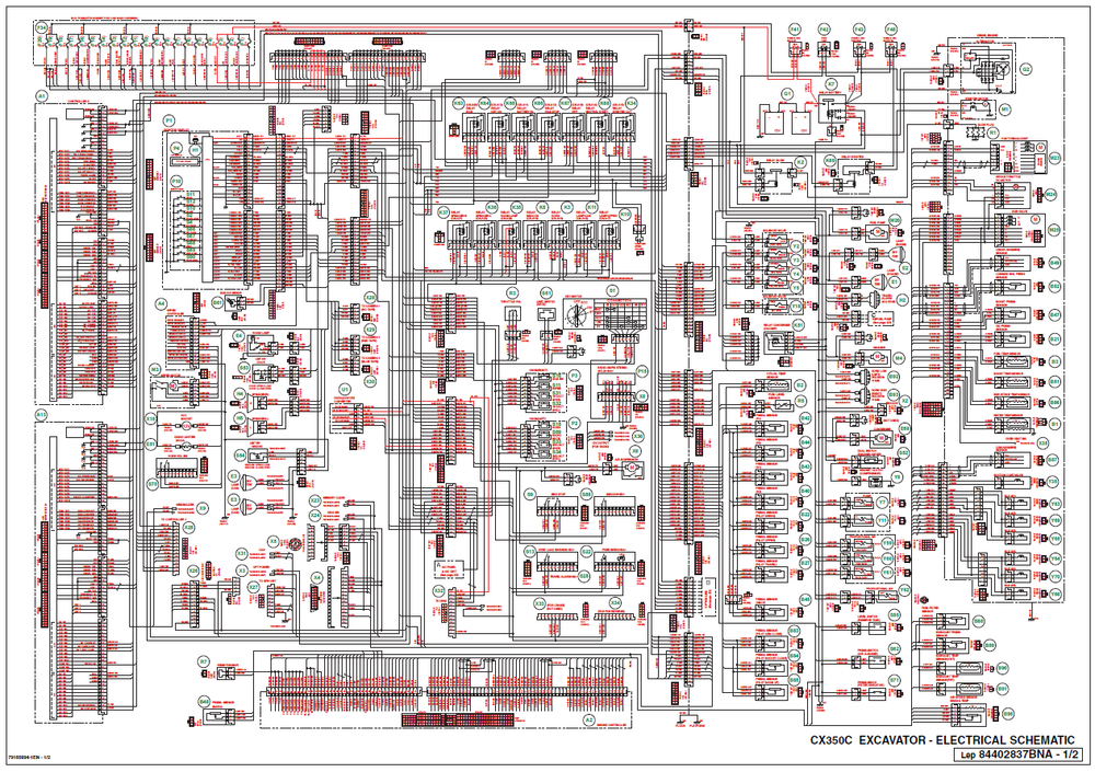 Case CX350C Excavator Complete Wiring Diagram Electrical System Schematics