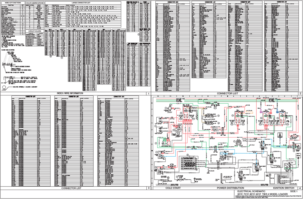 Case 621F 721F 821F 921F Tier 4 Wheel Loader Complete Wiring Diagram Electrical System Schematics