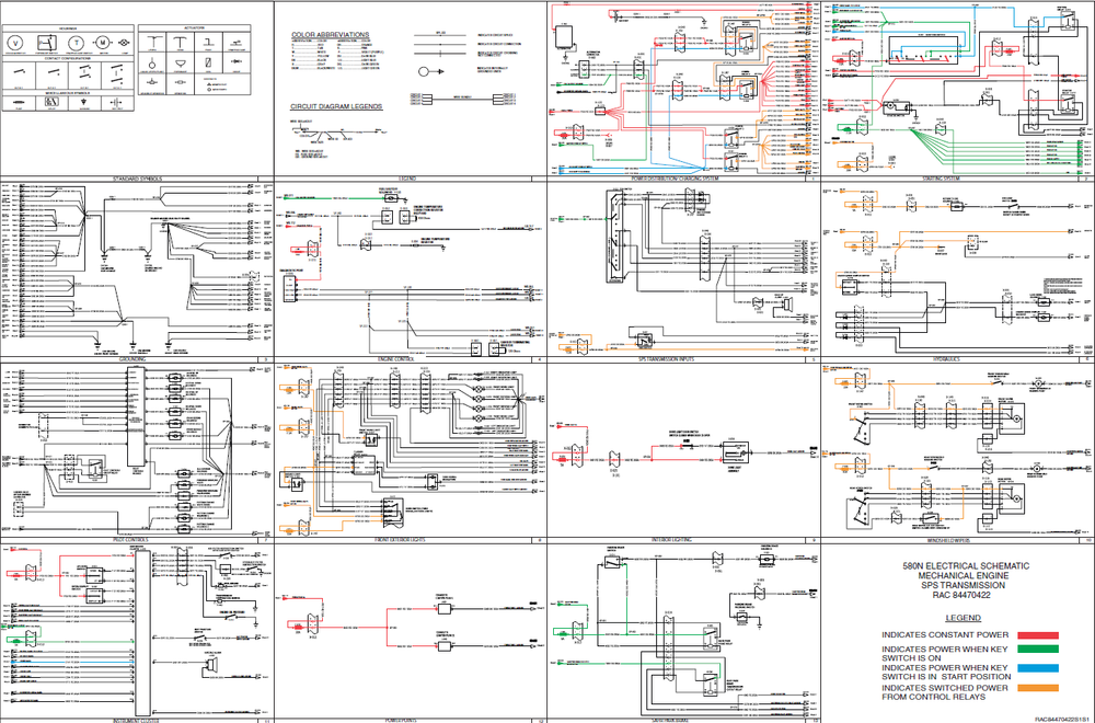 Case 580N Mechanical Engine SPS Transmission Wiring Diagram Electrical System Schematics