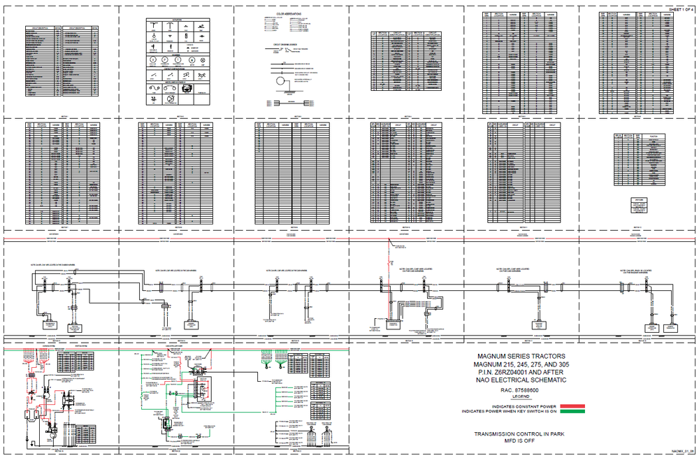 Case IH Magnum 215 245 275 305 Tractors Complete Wiring Diagram Electrical System Schematics