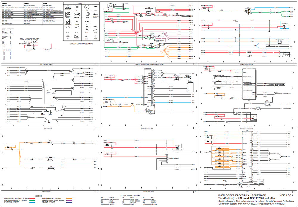 Case 1650M Tier 4B (Final) Dozer Complete Wiring Diagram Electrical System Schematics