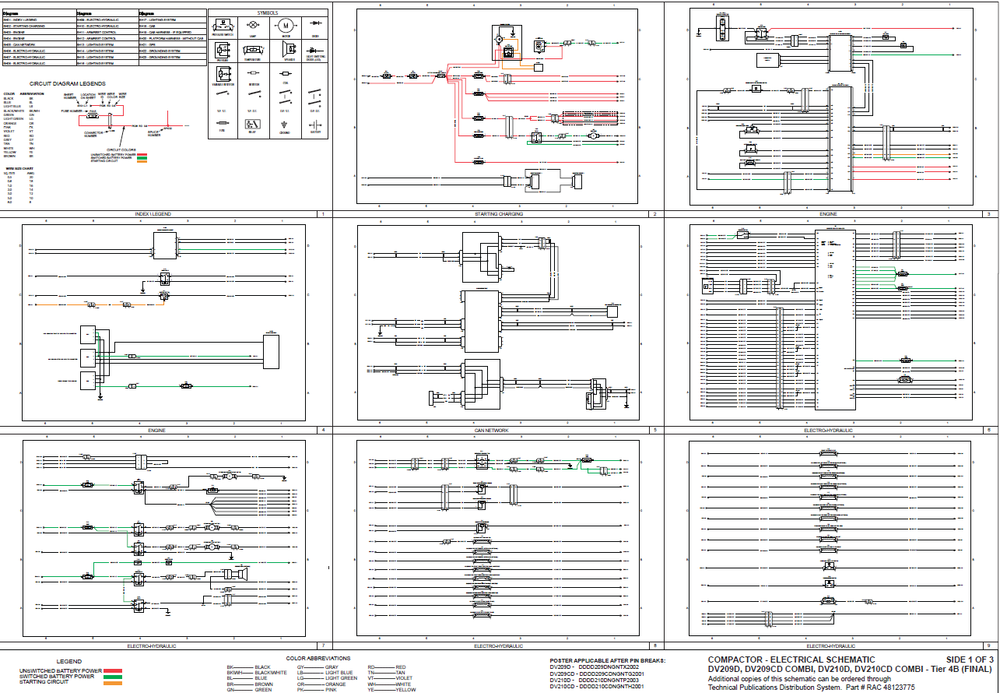 Case DV209D DV209CD DV210D DV210CD COMBI TIER 4B (FINAL) Schéma de système de câblage complet Schéma électrique