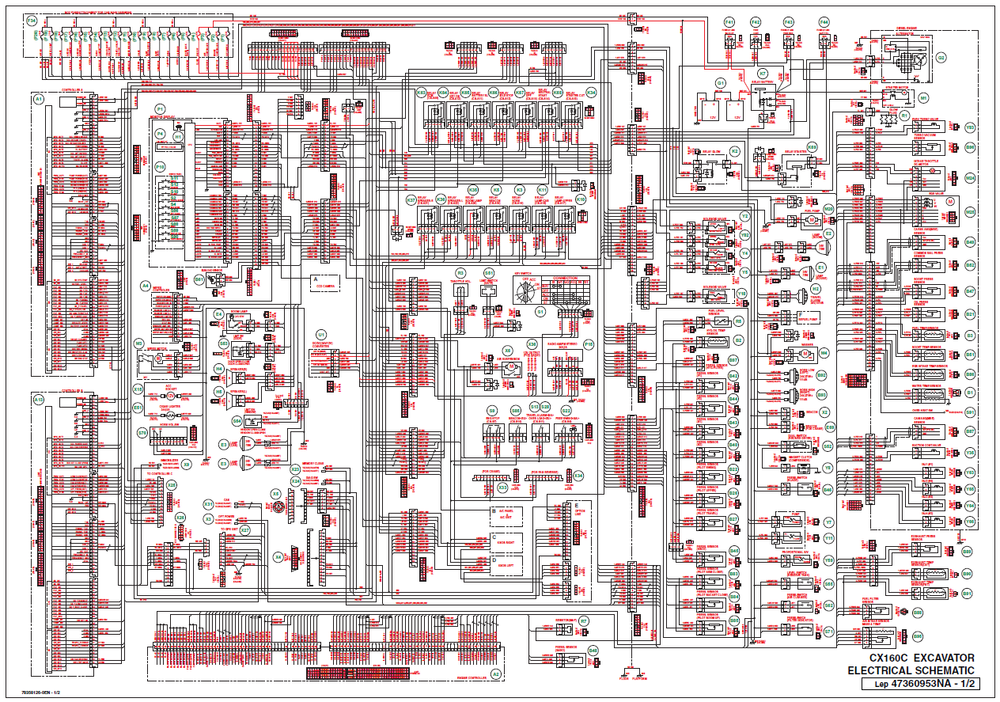 Case CX160C graafmachine complete bedradingsschema elektrische systeemschema's