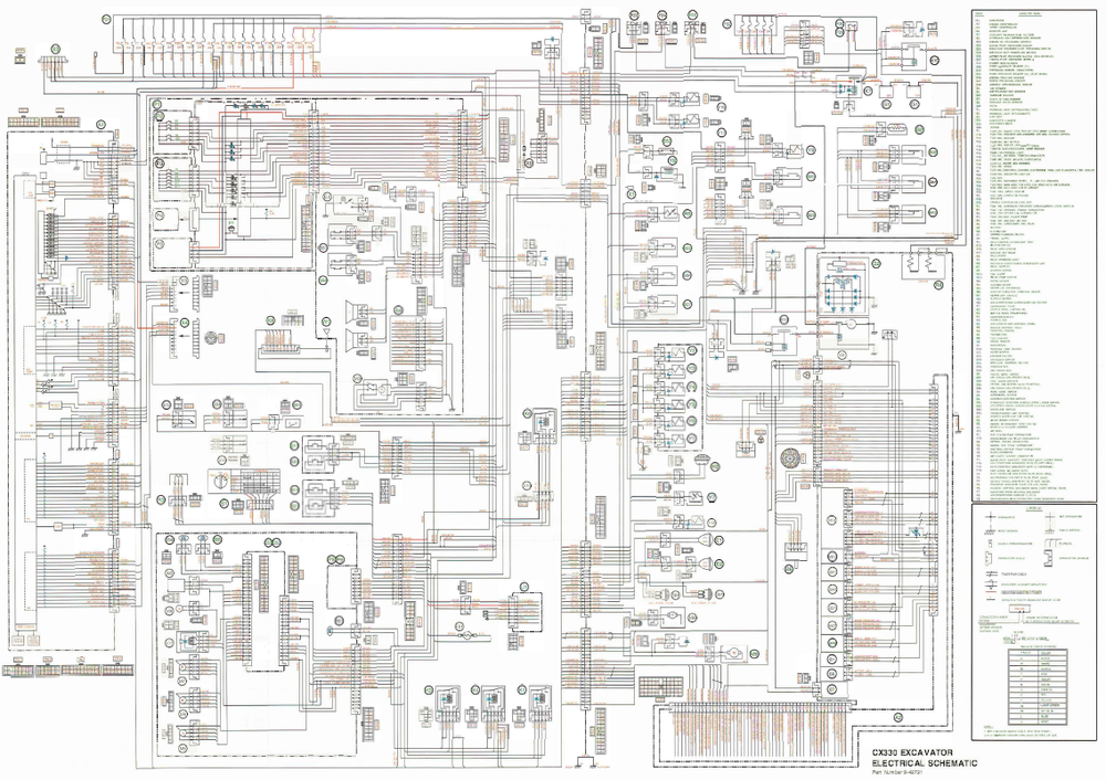 Fall CX330 Baggerschaltplan Elektrische Systemschematik