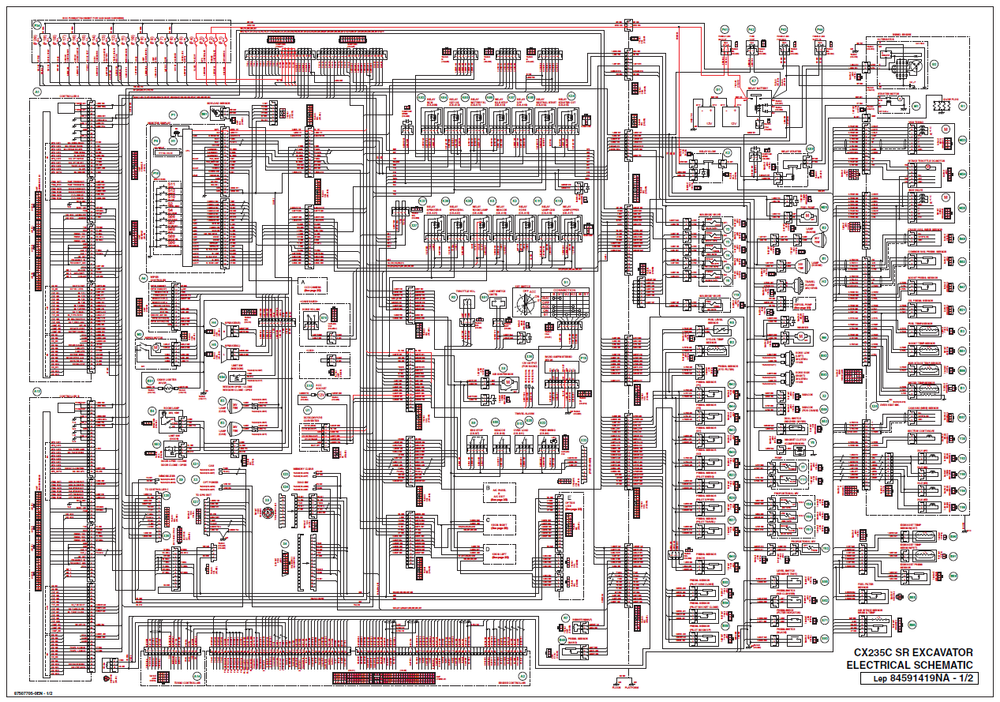 Case CX235C SR Excavator Complete Wiring Diagram Electrical System Schematics