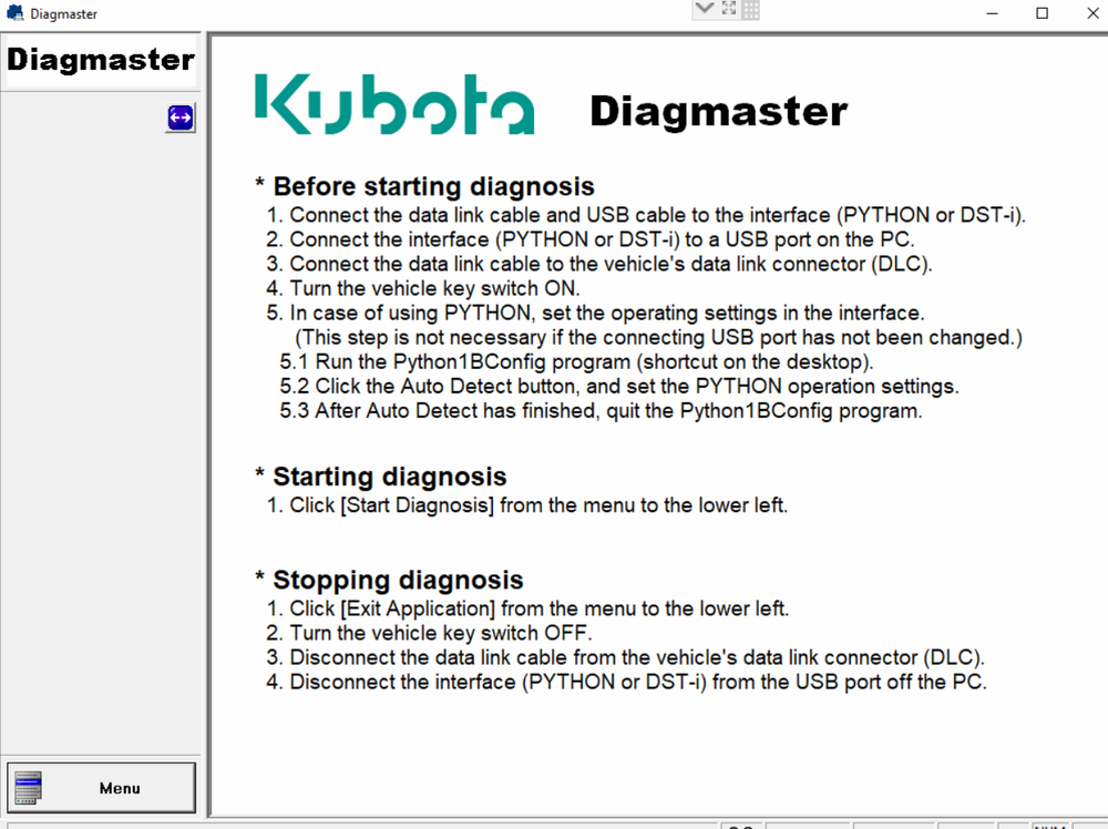 
                  
                    Kubota \ Takeuchi Diagmaster Diagnostische Software 2022 - Vollständiger Online -Installations- und Aktivierungsdienst!
                  
                