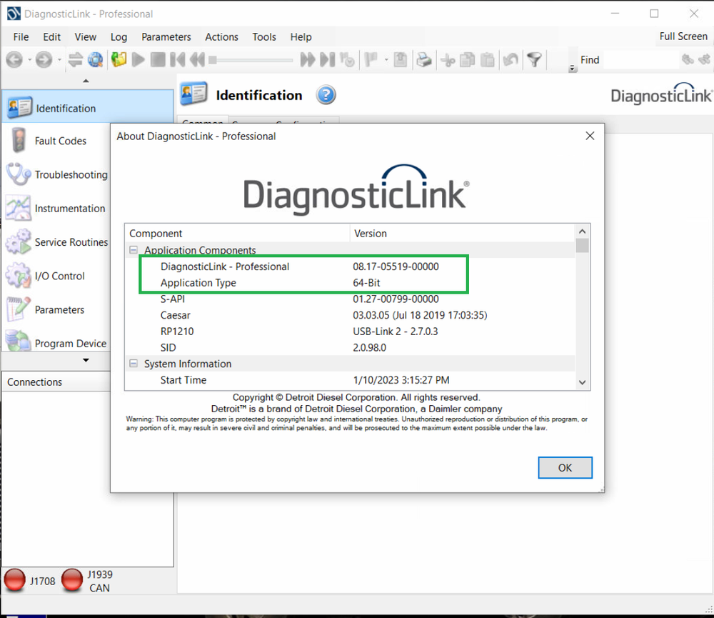 Detroit Diesel Diagnoseverbindung (DDDL 8.18) Professionelle 2023 -ALL GRAYED -Parameter aktiviert! Alle Stufe 10 !!