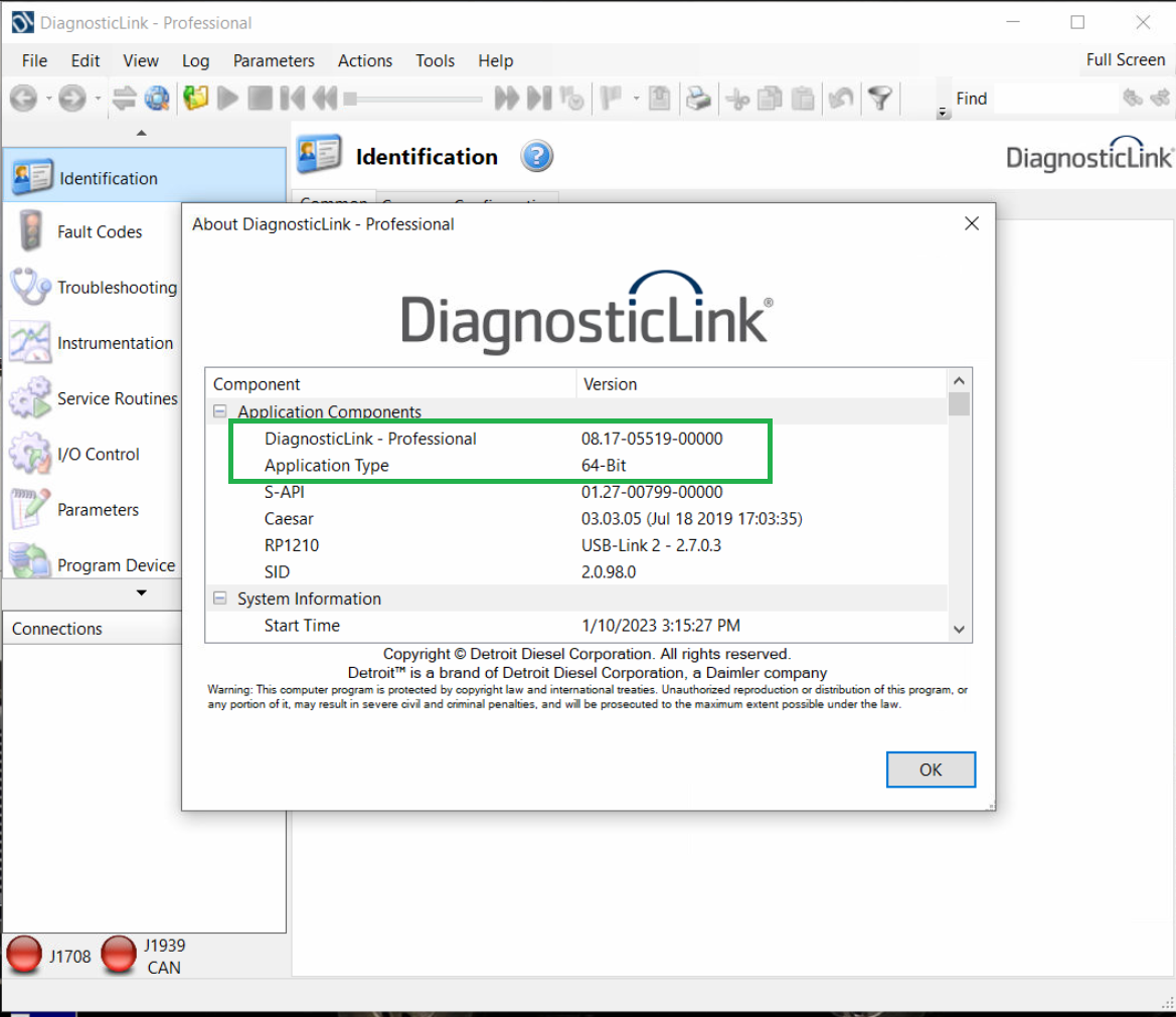 Detroit Diesel Diagnoseverbindung (DDDL 8.18) Professionelle 2023 -ALL GRAYED -Parameter aktiviert! Alle Stufe 10 !!