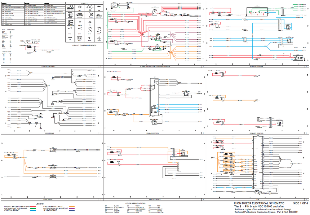 Case 1150M Tier 2 Crawler Dozer Complete Wiring Diagram Electrical System Schematics