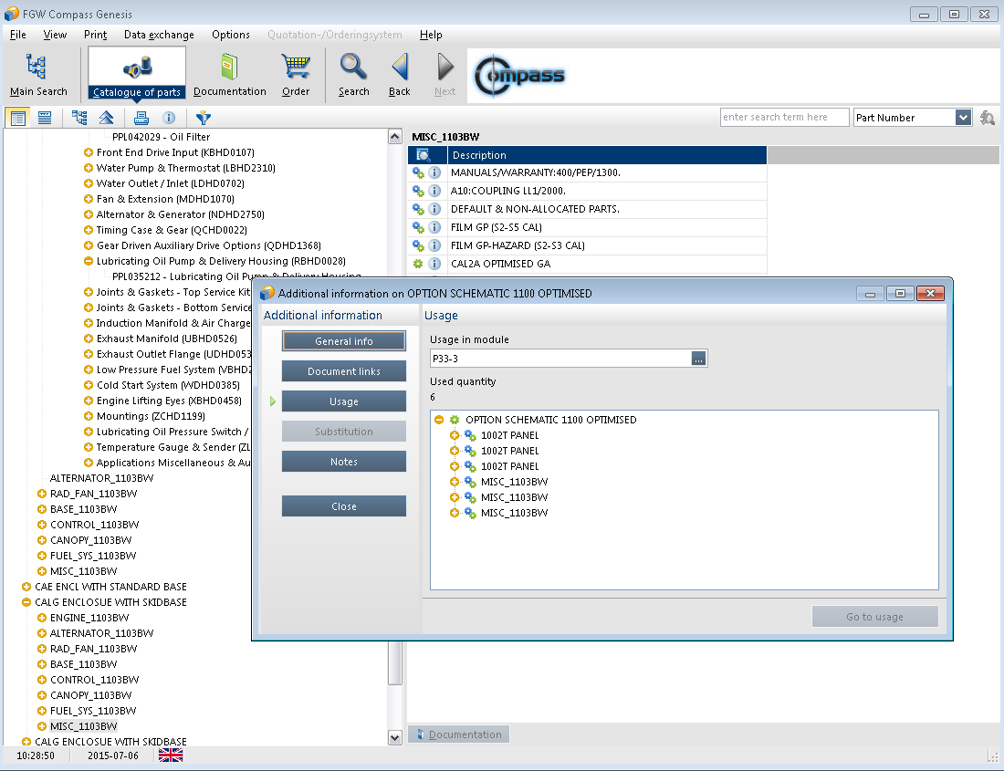 FG Wilson Compass Genesis 2014a complete parts catalogue (EPC) and Service Information software
