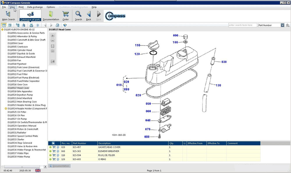 FG Wilson Compass Genesis 2015 Full Parts Catalog (EPC) & Service Information Software