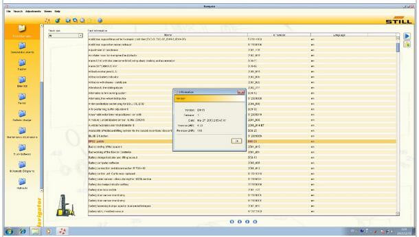 Todavía Forks Forklifts 8.16 Manuales de reparación y piezas de servicio para todos los modelos 2016 EPC & Diagnostics Software