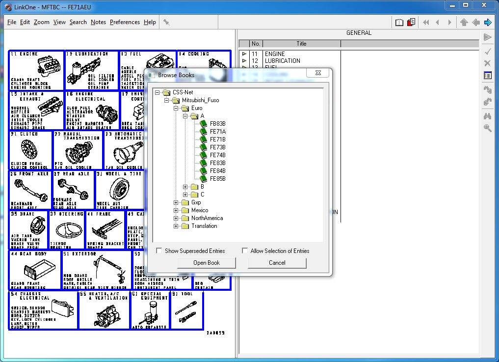 Mitsubishi Fuso Trucks Parts Manual Software ALL Regions (EPC) All Models & Serials Up To 2019-License For Many Pc's !!!