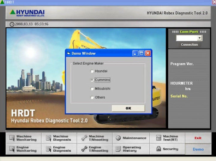 Hyundai Robex Diagnostic Software HRDT 2.0-Service d'installation en ligne complet Inclus !