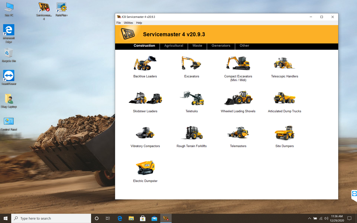 Kit d'adaptateur de liaison de données JCB Généfice - Kit de diagnostic JCB complet inclut l'interface et l'ordinateur portable professionnel CF-54 avec le dernier logiciel 2022 Service Master 4