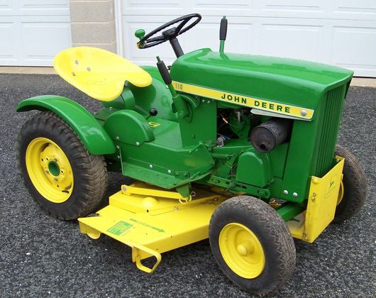 Manuel d'entretien des tracteurs de pelouse et de jardin John Deere 110 et 112