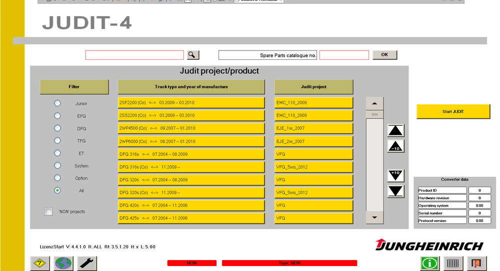 Jungheinrich Judit -4 Diagnostische Software für alle Jungheinrich Fork Lifts - V4.36 Neueste Version 2022