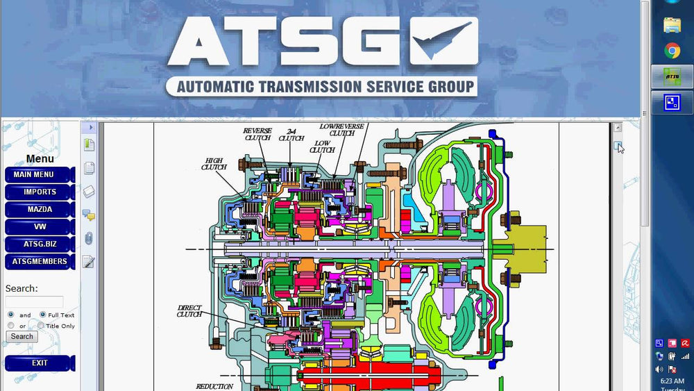 ATSG 2017 servicio de transmisión automática Grupo-Todos los Boletines Guías e incluyó - EPC - Diagnóstico y servicio de software