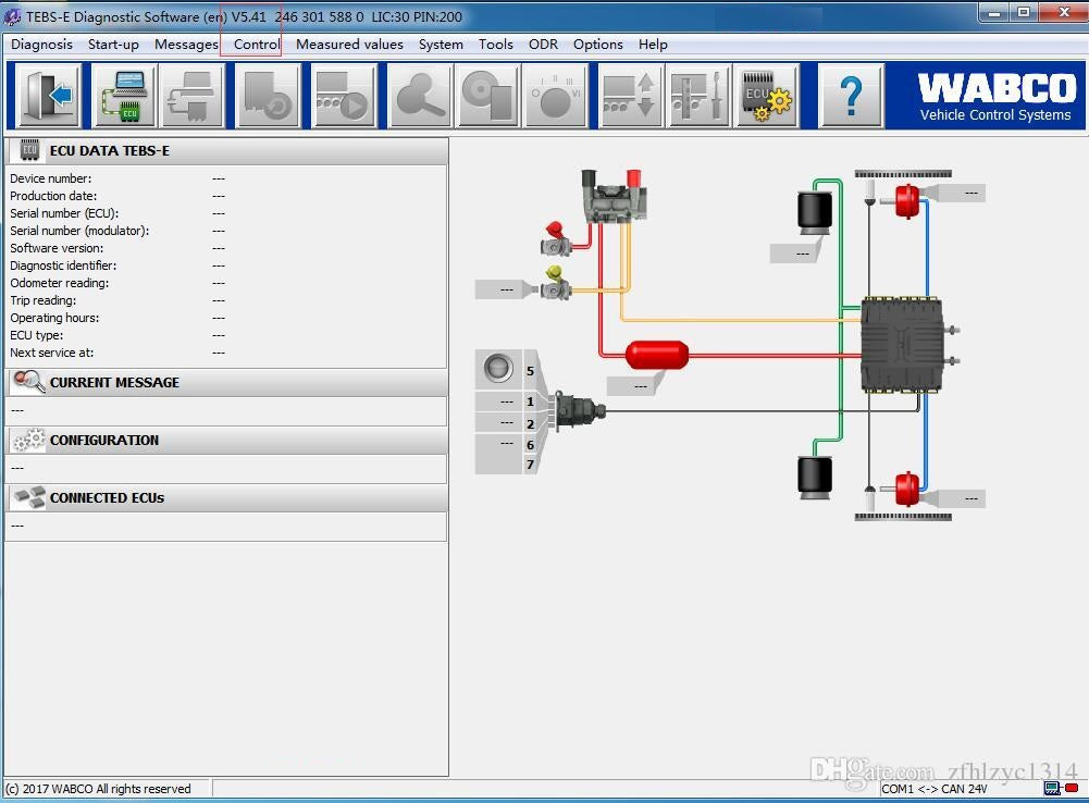 Meritor WABCO TEBS-E V5.41 - ABS- und HPB-Diagnostik-Software Neueste 2018!