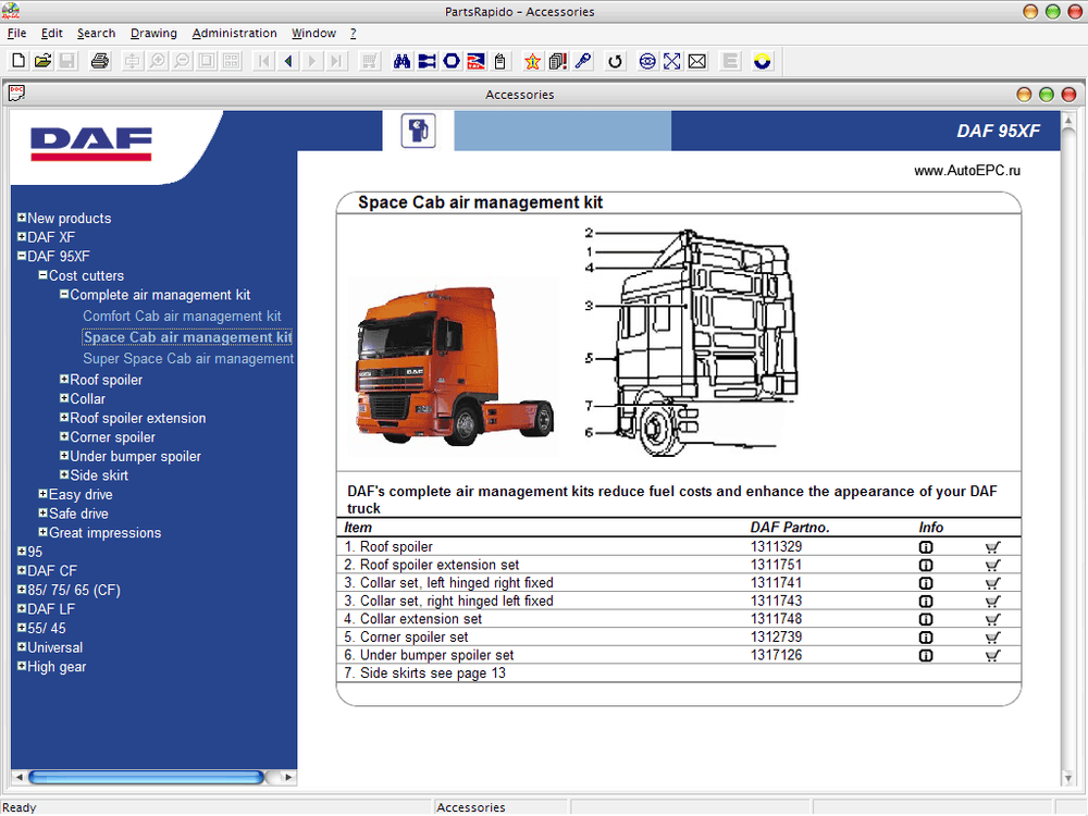 
                      
                        Catalogue de pièces DAF Rapido 2016 EPC - Tous les modèles DAF couverts jusqu'à 2016
                      
                    