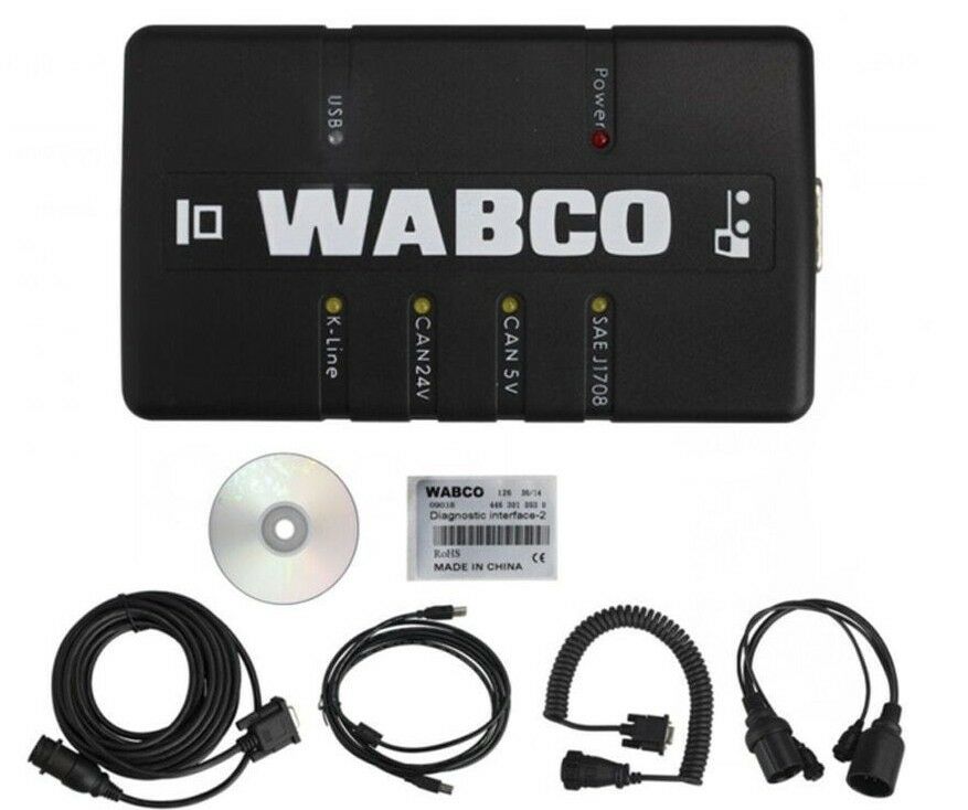 Kit de diagnostic méritante authentique WABCO WDI avec TEBS-E V5.5 - logiciel de diagnostic ABS et HPB Dernier 2019 - Windows 10 pris en charge! !