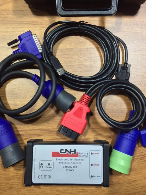 New Holland Case Diagnostic Kit - CNH EST DPA 5 Diesel Engine Electronic Service Tool Adapter 380002884 Incluye CNH 9.6 Software de ingeniería
