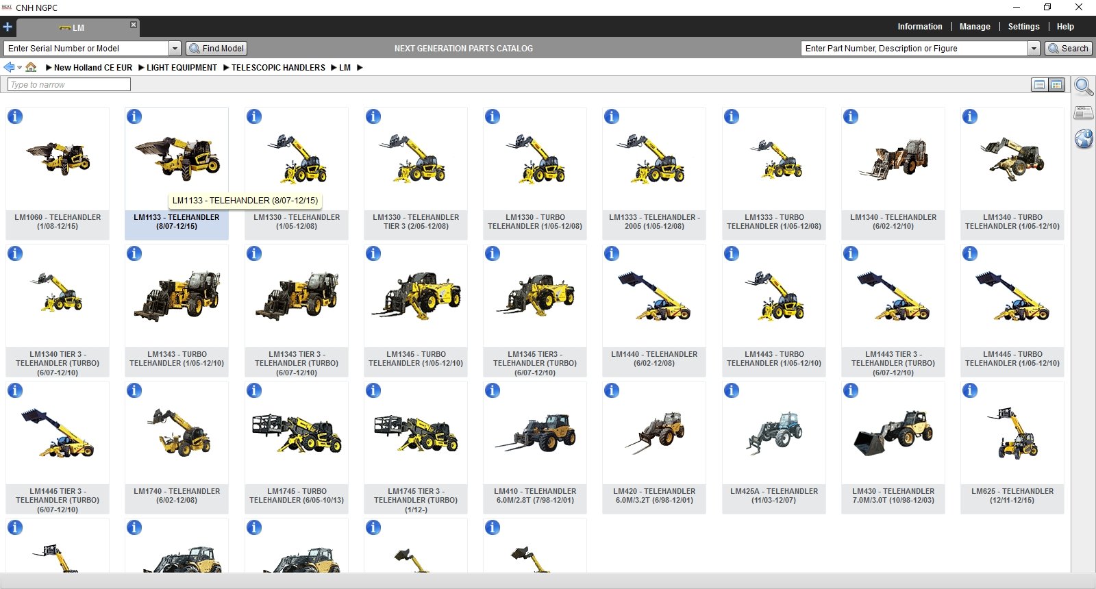 New Holland Next Generation Construction CF North America 2019 EPC -All Models & Serials Up To 2019 Parts Manuals - Image 2