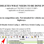 FOR CAAT C7S/C9S/C13 LEE/C15 SDP DPF DELETES User's Guide - Full Delete Guide !