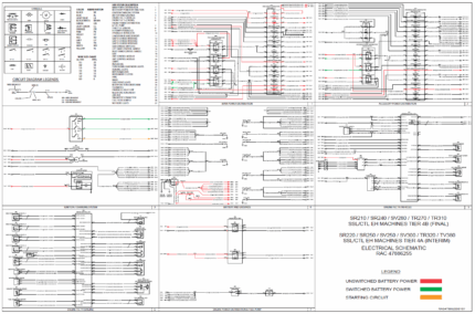 Case SR210 SR240 SV280 TR270 TR310 SSL/CTL Tier 4B (Final) Skid Steer Complete Wiring Diagram Electrical System Schematics