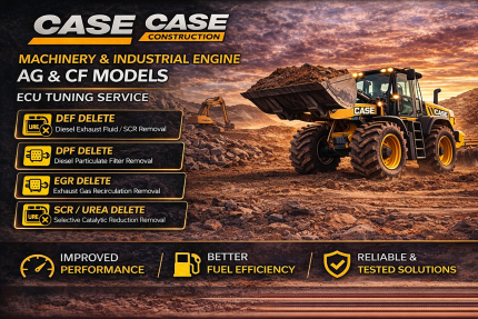 Case Machinery Engine ECU tuning Service DEF DPF EGR SCR UREA DELETE