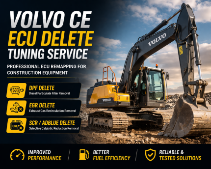 Volvo CE Construction Equipment ECU Delete Tuning Service DEF DPF EGR SCR