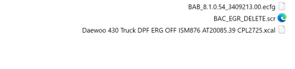 Daewoo 430 Truck DPF ERG OFF ISM876 AT20085.39 CPL2725