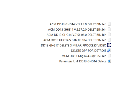 Detroit Diesel DD13 Ghg14 MCM ACM EGR DPF Delete Flesh Files